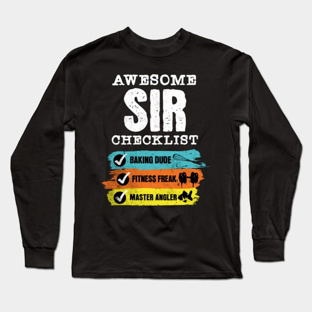 Awesome sir checklist Long Sleeve T-Shirt by Kami Sayang Sama Jamsah